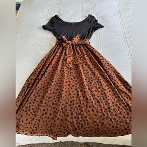 Womens SHEIN leopard dress. Bow can go either way!